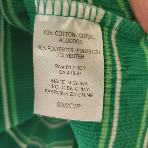 Sesame Street Oscar The Grouch Green Striped Short Sleeved Shirt Child S/M - Picture 6 of 7